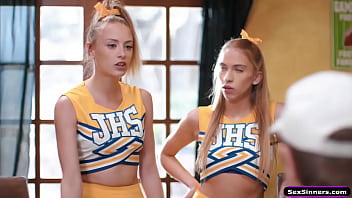 Cheerleaders in Xvideos video get their asses fucked by their coach