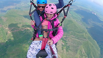 Paragliding beauty experiences intense orgasm